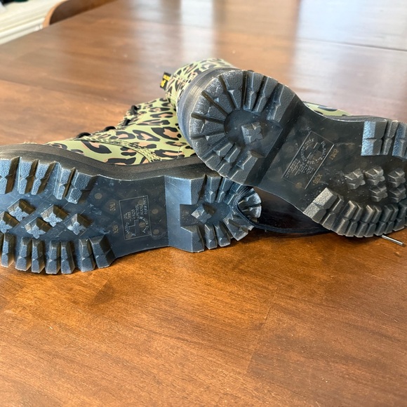 Leopard Print Combat Boots - Picture 8 of 9